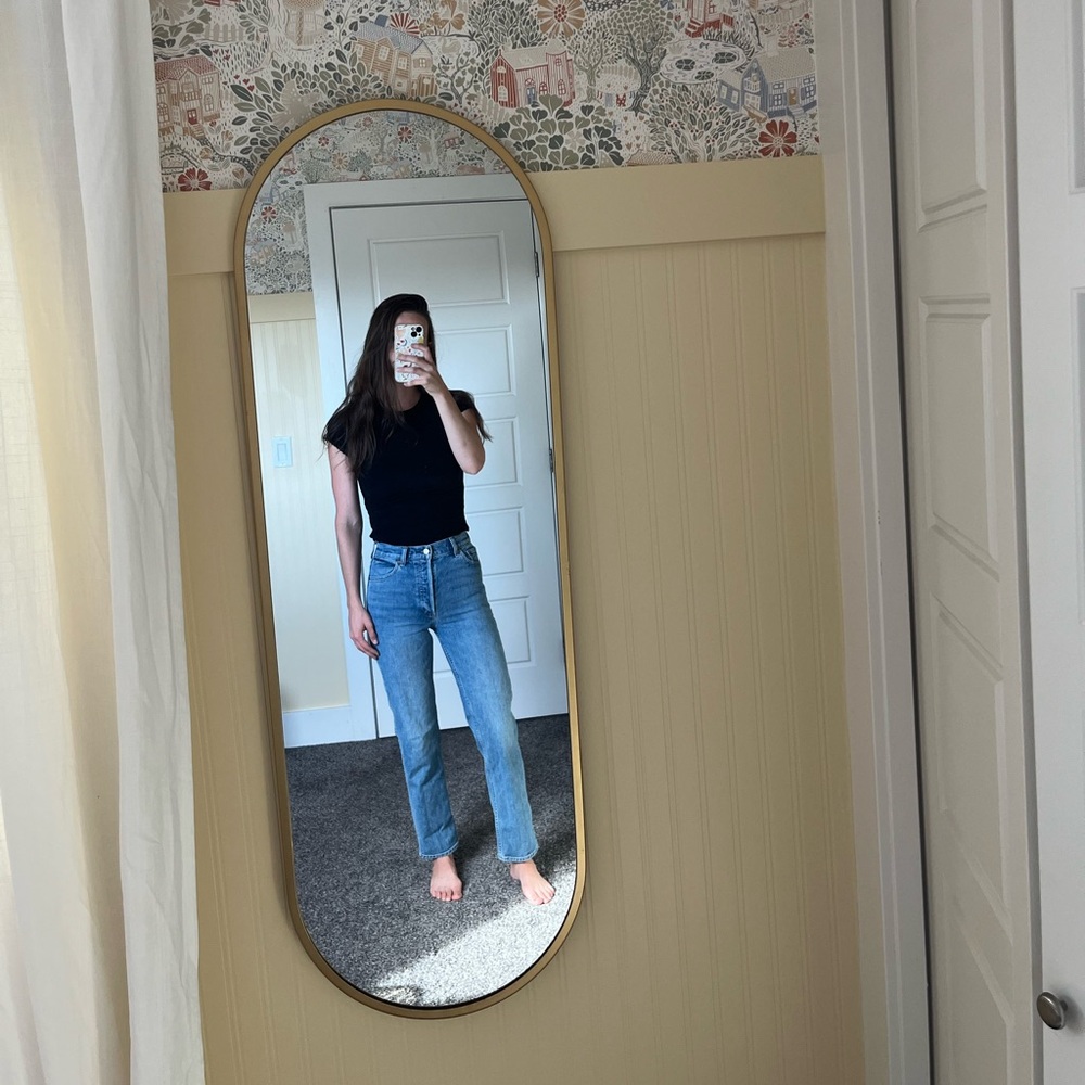 Denim Forum Arlo High Rise Straight Jeans Size 25